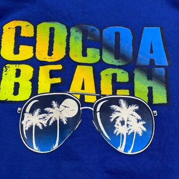 Cocoa Beach Florida FL Crew Neck Sweater Men Size XL Blue - Picture 3 of 4